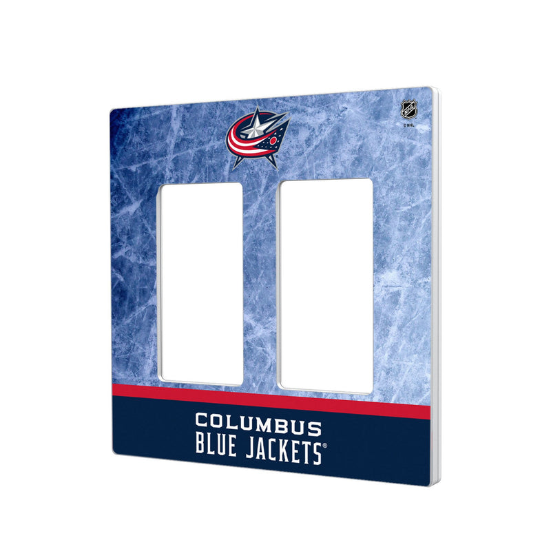 Columbus Blue Jackets Ice Wordmark Hidden-Screw Light Switch Plate