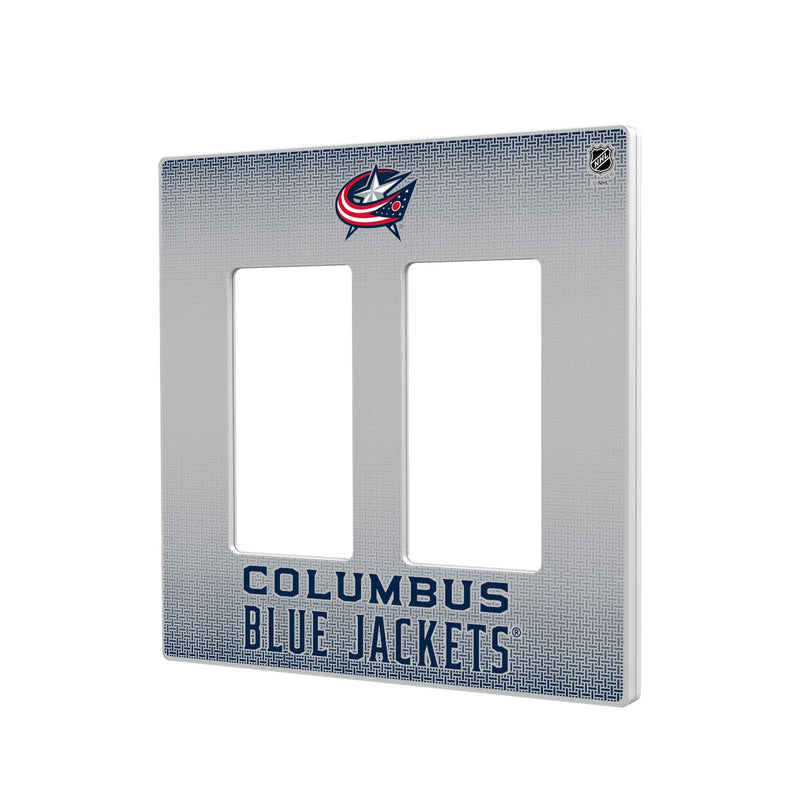 Columbus Blue Jackets Linen Hidden-Screw Light Switch Plate