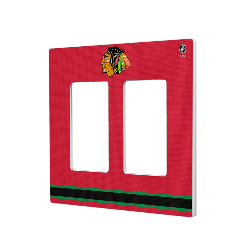 Chicago Blackhawks Stripe Hidden-Screw Light Switch Plate