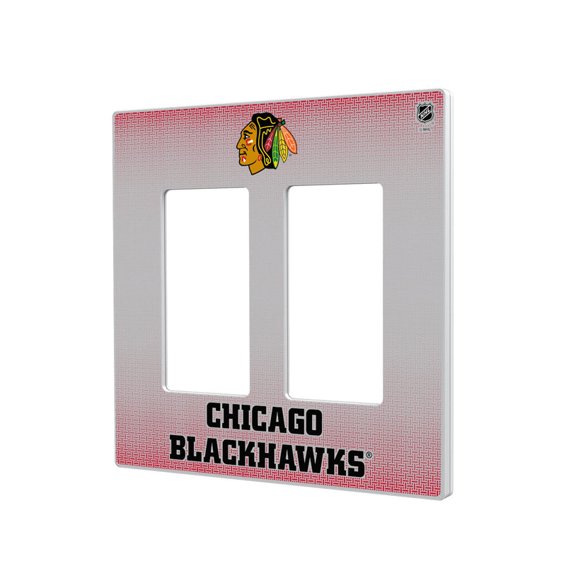 Chicago Blackhawks Linen Hidden-Screw Light Switch Plate