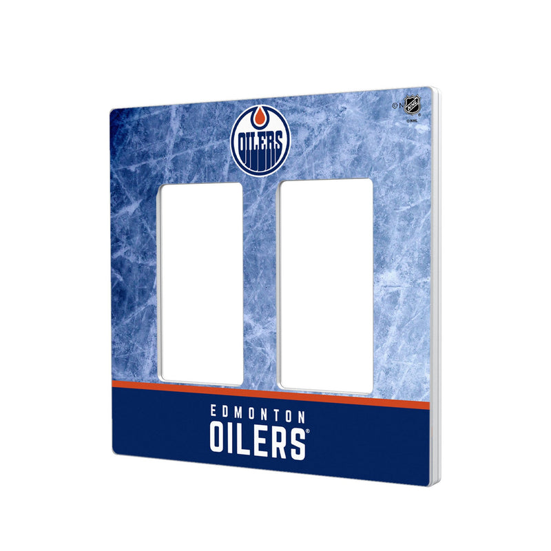 Edmonton Oilers Ice Wordmark Hidden-Screw Light Switch Plate