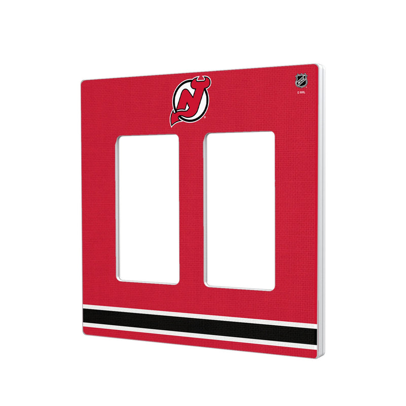 New Jersey Devils Stripe Hidden-Screw Light Switch Plate