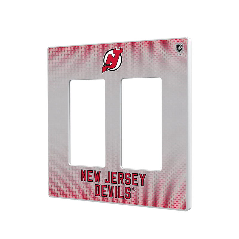 New Jersey Devils Linen Hidden-Screw Light Switch Plate