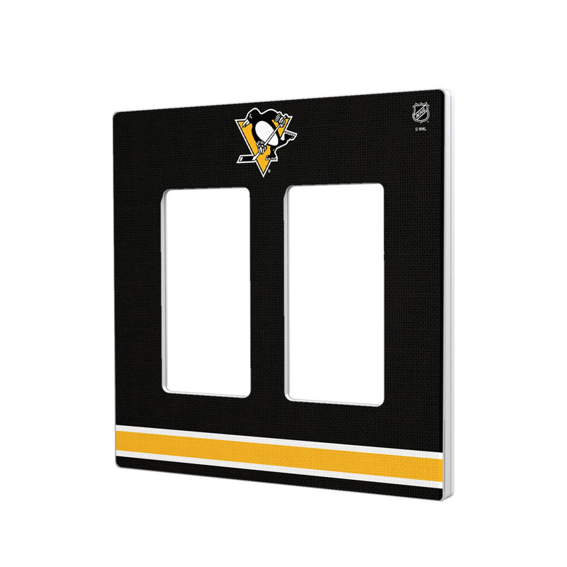 Pittsburgh Penguins Stripe Hidden-Screw Light Switch Plate