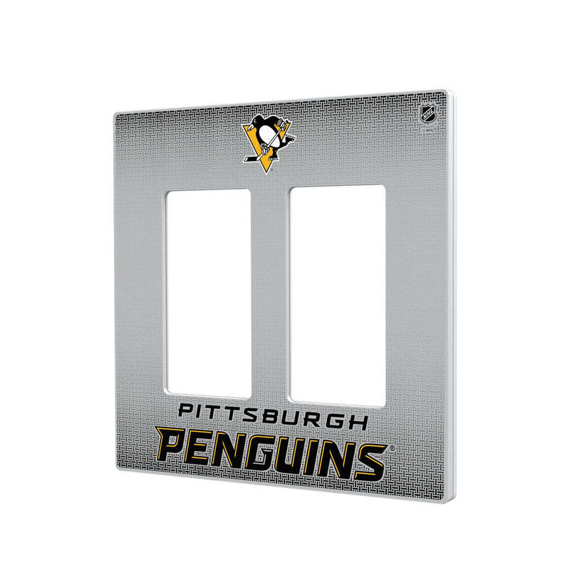 Pittsburgh Penguins Linen Hidden-Screw Light Switch Plate