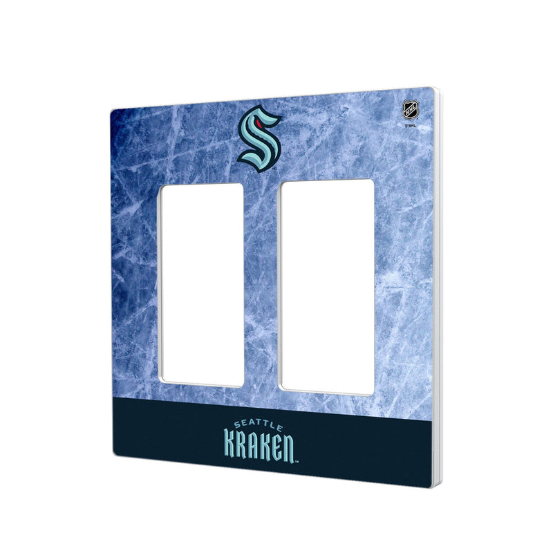 Seattle Kraken Ice Wordmark Hidden-Screw Light Switch Plate