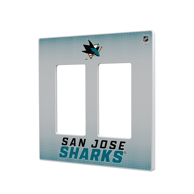 San Jose Sharks Linen Hidden-Screw Light Switch Plate