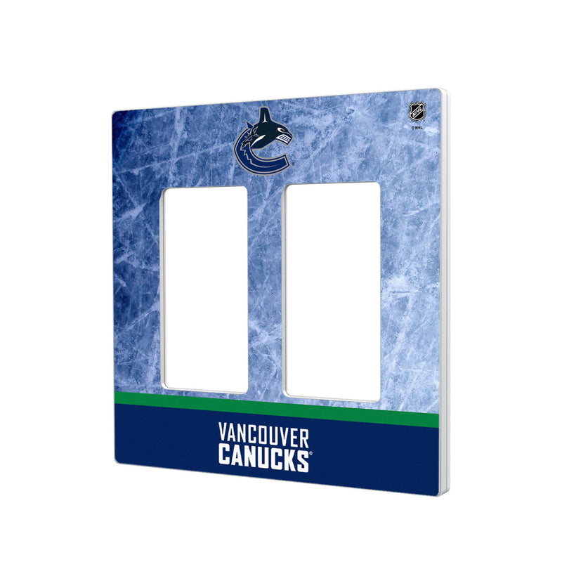 Vancouver Canucks Ice Wordmark Hidden-Screw Light Switch Plate