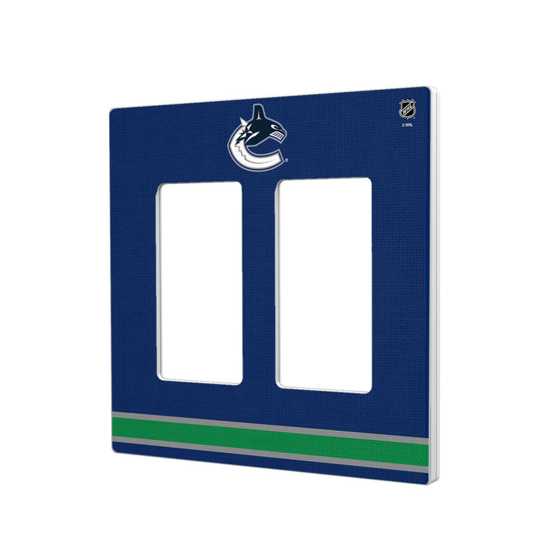 Vancouver Canucks Stripe Hidden-Screw Light Switch Plate