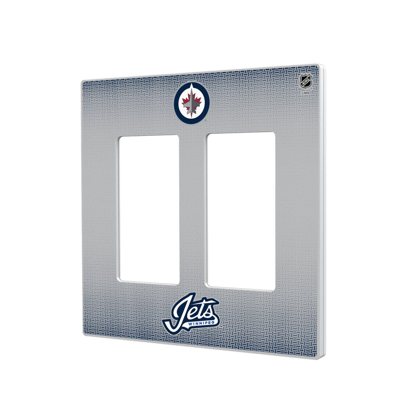 Winnipeg Jets Linen Hidden-Screw Light Switch Plate