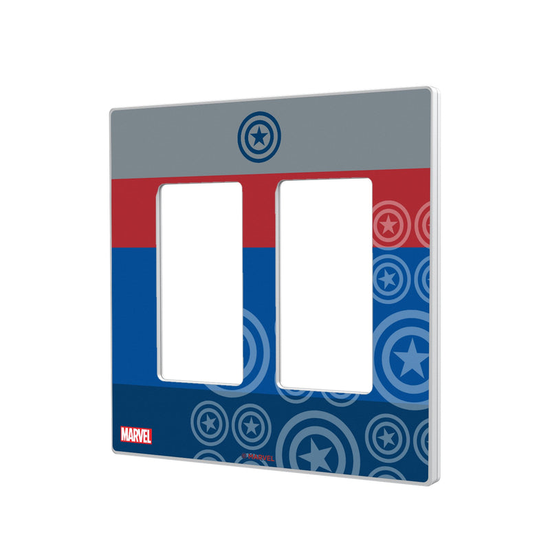 Marvel Avengers Captain America Sigil Hidden-Screw Light Switch Plate