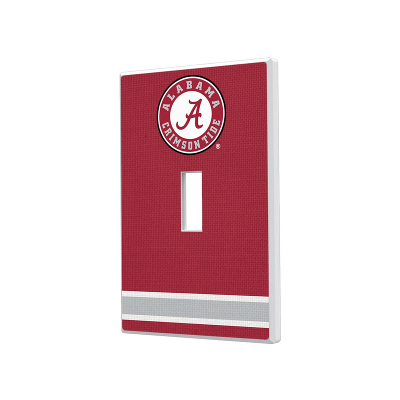 University of Alabama Crimson Tide Stripe Hidden-Screw Light Switch Plate