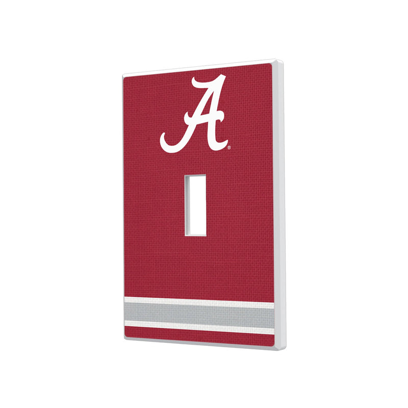 University of Alabama Crimson Tide Script A Stripe Hidden-Screw Light Switch Plate