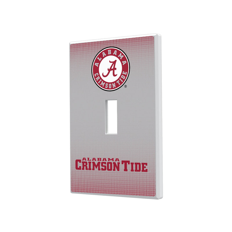 Alabama Crimson Tide Linen Hidden-Screw Light Switch Plate