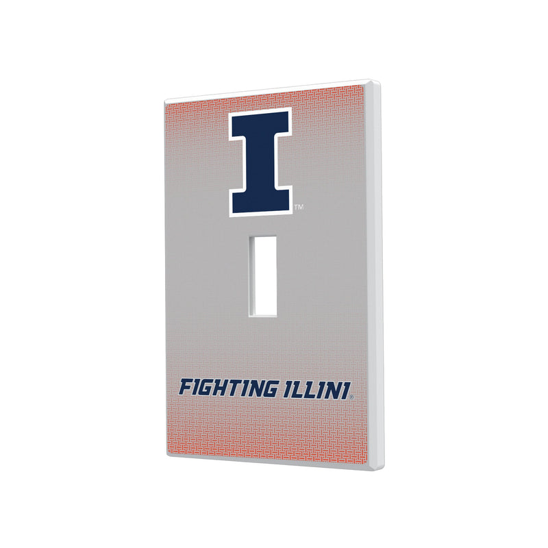 Illinois Fighting Illini Linen Hidden-Screw Light Switch Plate