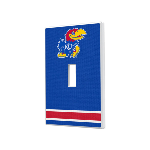 University of Kansas Jayhawks Stripe Hidden-Screw Light Switch Plate