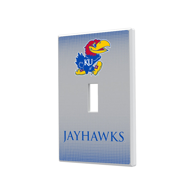 Kansas Jayhawks Linen Hidden-Screw Light Switch Plate