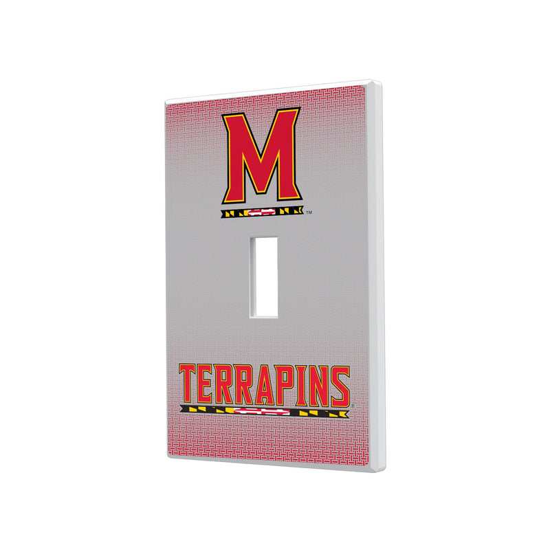 Maryland Terrapins Linen Hidden-Screw Light Switch Plate