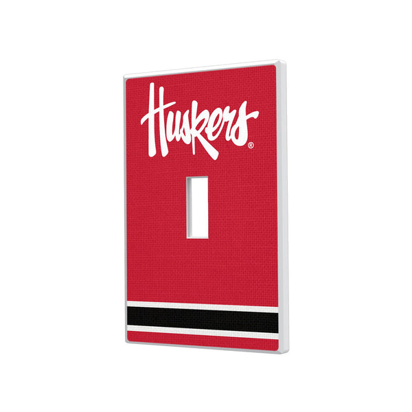 University of Nebraska Huskers Stripe Hidden-Screw Light Switch Plate