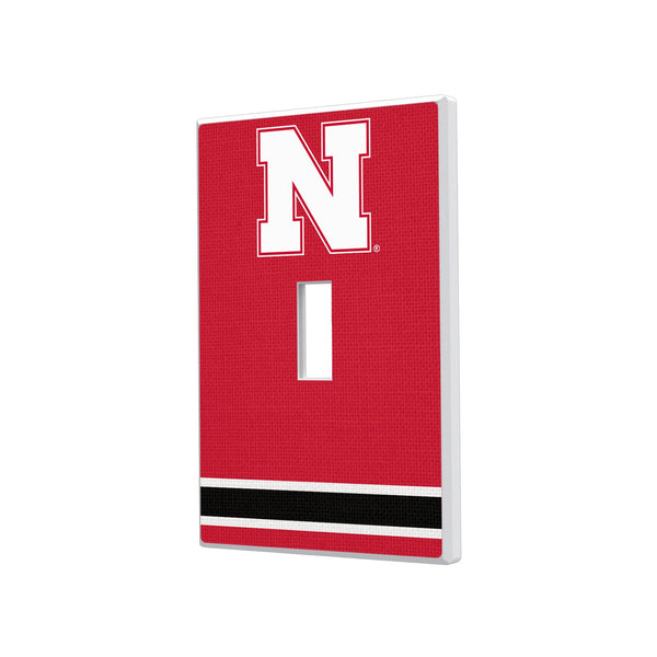 University of Nebraska Huskers Block N Stripe Hidden-Screw Light Switch Plate