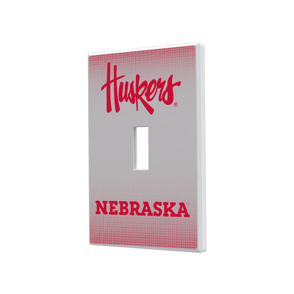 Nebraska Huskers Linen Hidden-Screw Light Switch Plate