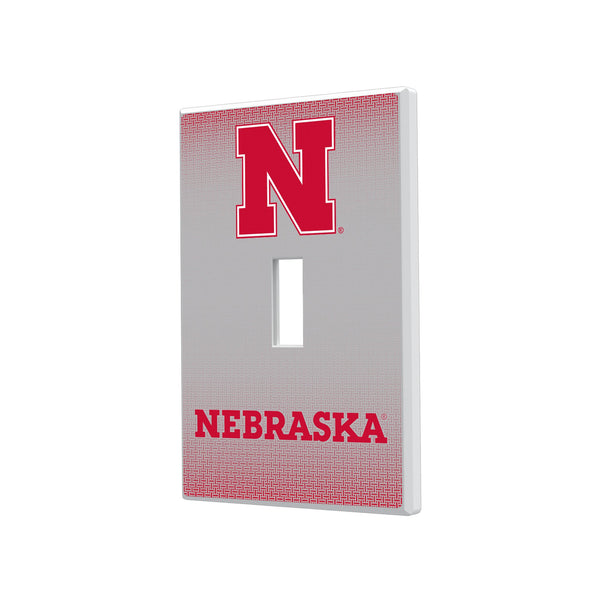 Nebraska Huskers N Linen Hidden-Screw Light Switch Plate