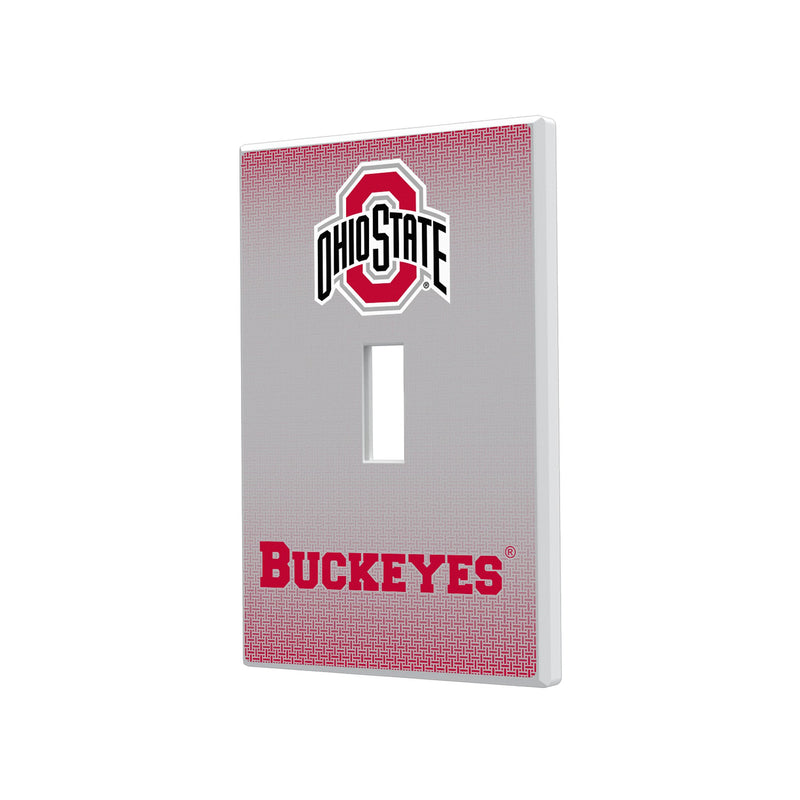 Ohio State Buckeyes Linen Hidden-Screw Light Switch Plate