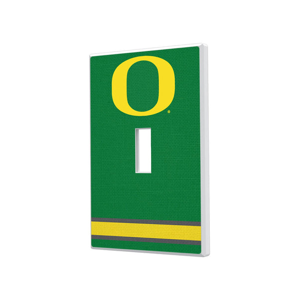 University of Oregon Ducks Stripe Hidden-Screw Light Switch Plate