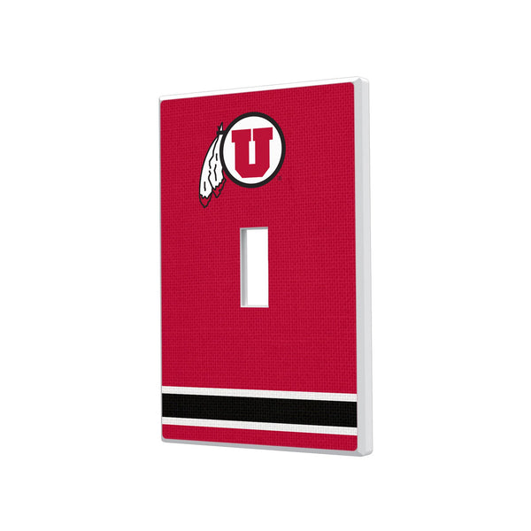 University of Utah Utes Stripe Hidden-Screw Light Switch Plate