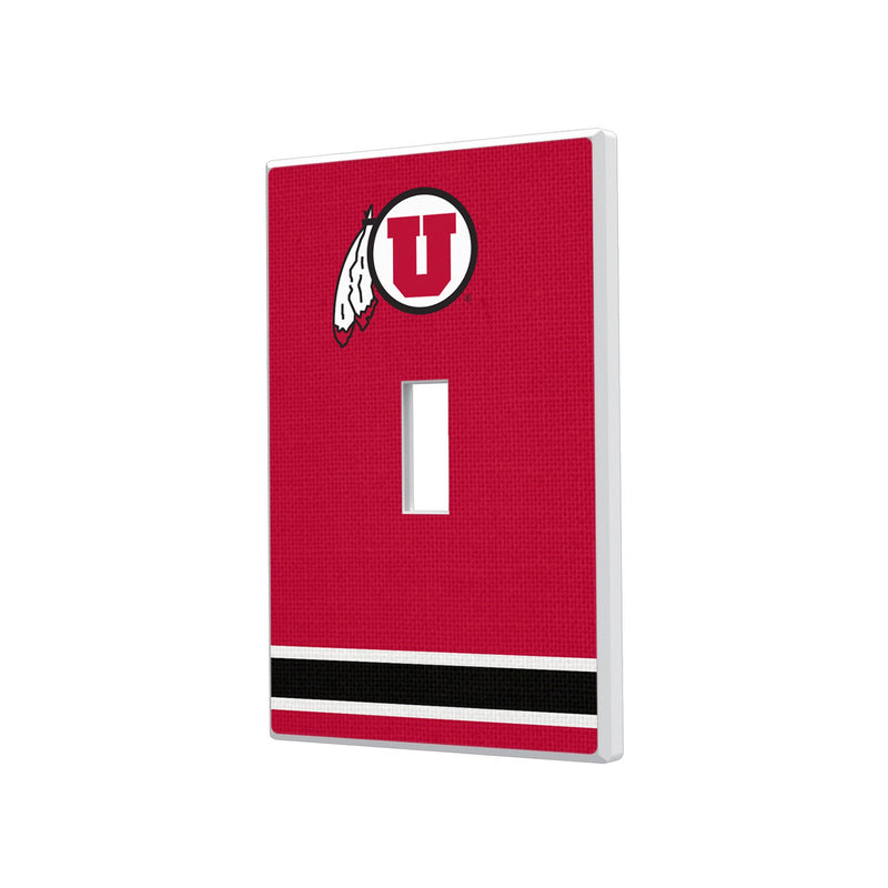 University of Utah Utes Stripe Hidden-Screw Light Switch Plate