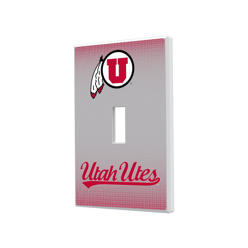 Utah Utes Linen Hidden-Screw Light Switch Plate