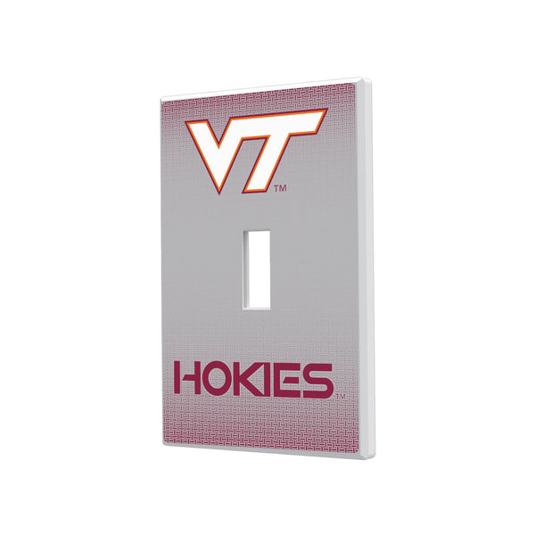 Virginia Tech Hokies Linen Hidden-Screw Light Switch Plate