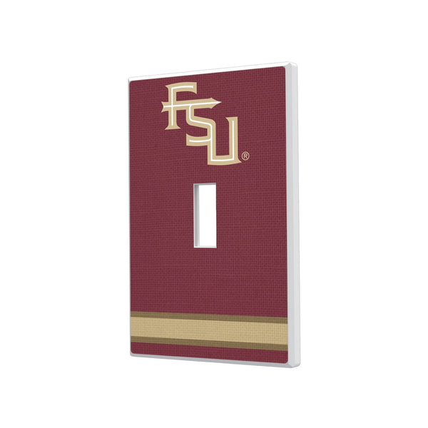 Florida State University Seminoles Athletic Wordmark Stripe Hidden-Screw Light Switch Plate