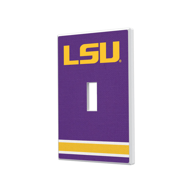 Louisiana State University Tigers Stripe Hidden-Screw Light Switch Plate