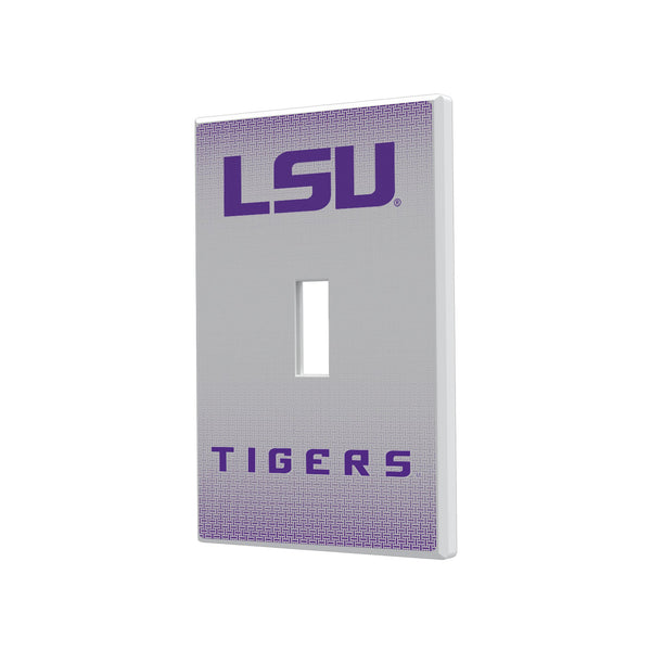 Louisiana State University Tigers Linen Hidden-Screw Light Switch Plate