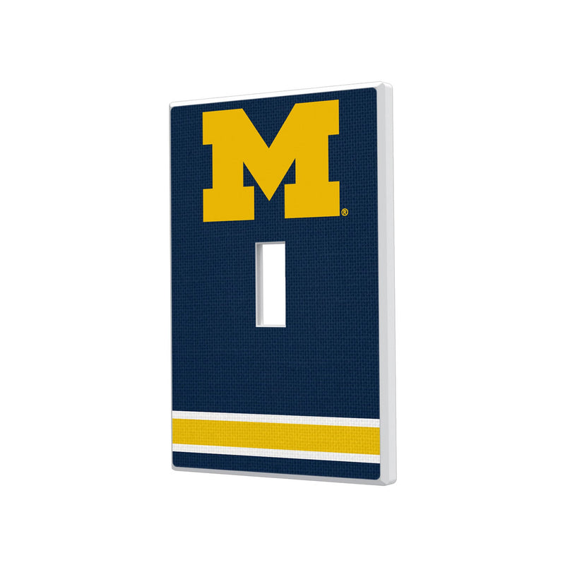 University of Michigan Wolverines Stripe Hidden-Screw Light Switch Plate