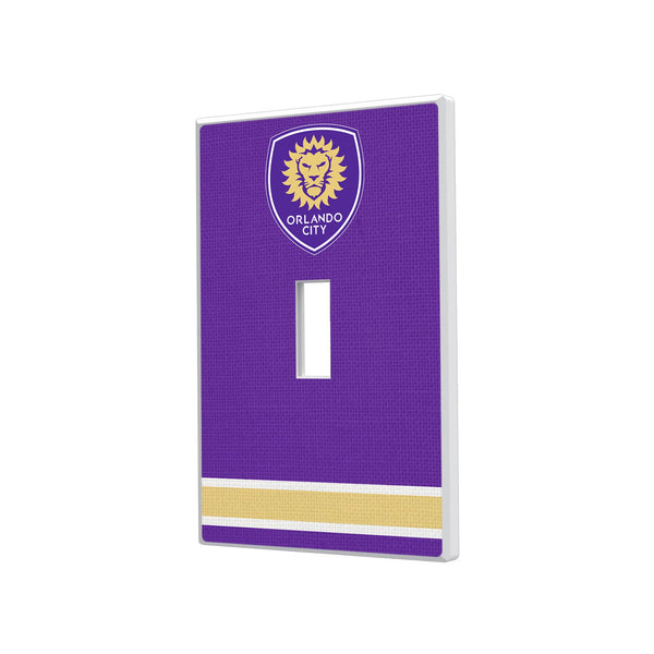 Orlando City Soccer Club  Stripe Hidden-Screw Light Switch Plate