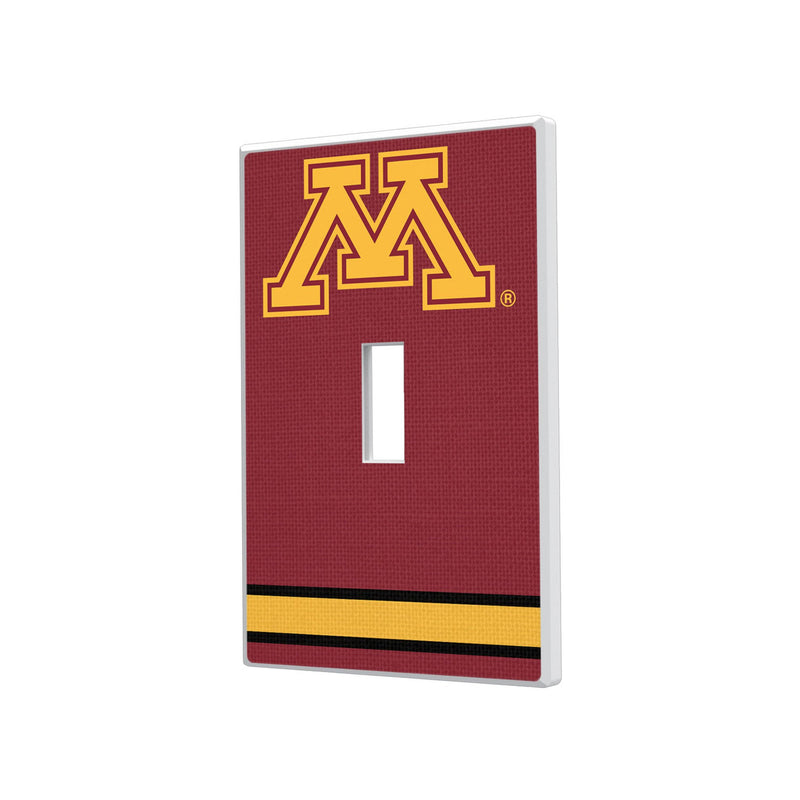 University of Minnesota Golden Gophers Stripe Hidden-Screw Light Switch Plate