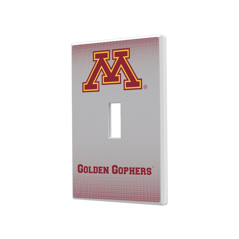 Minnesota Golden Gophers Linen Hidden-Screw Light Switch Plate