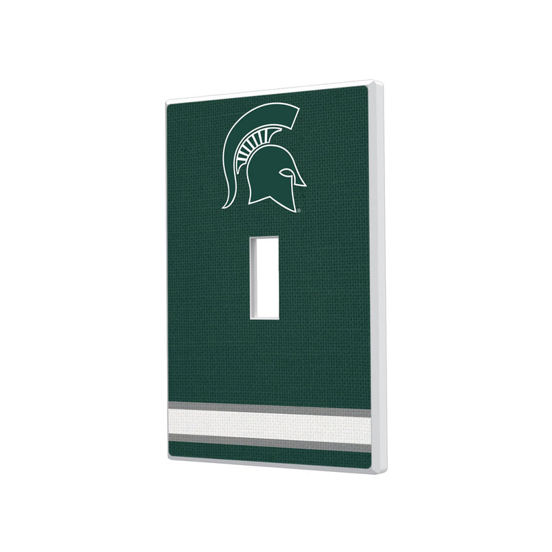 Michigan State University Spartans Stripe Hidden-Screw Light Switch Plate