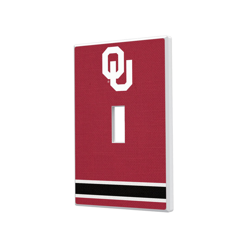 University of Oklahoma Sooners Stripe Hidden-Screw Light Switch Plate