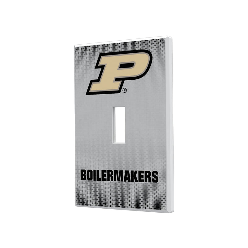 Purdue Boilermakers Linen Hidden-Screw Light Switch Plate