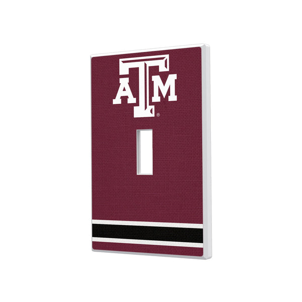 Texas A&M University Aggies Stripe Hidden-Screw Light Switch Plate