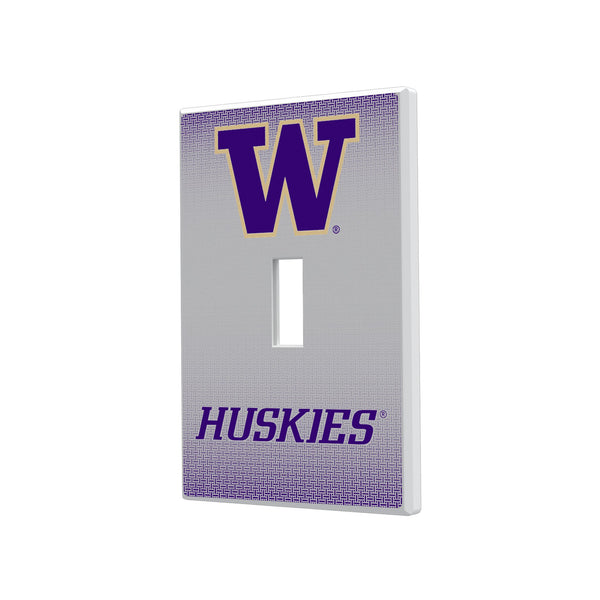 Washington Huskies Linen Hidden-Screw Light Switch Plate