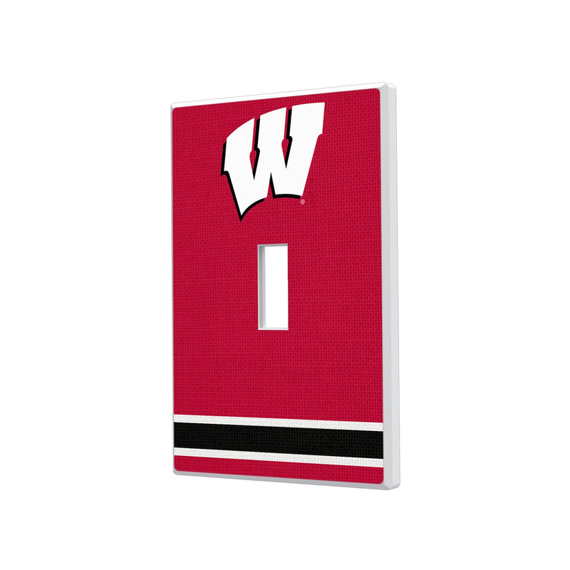 University of Wisconsin Badgers Stripe Hidden-Screw Light Switch Plate