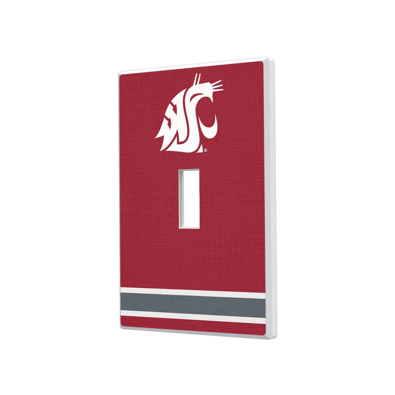 Washington State University Cougars Stripe Hidden-Screw Light Switch Plate