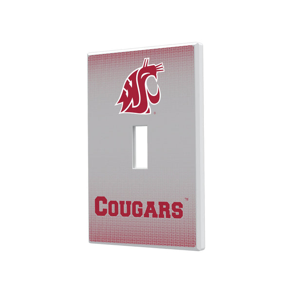 Washington State Cougars Linen Hidden-Screw Light Switch Plate