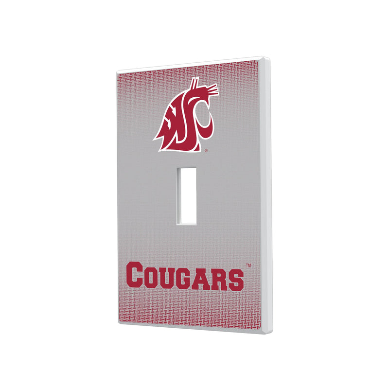 Washington State Cougars Linen Hidden-Screw Light Switch Plate