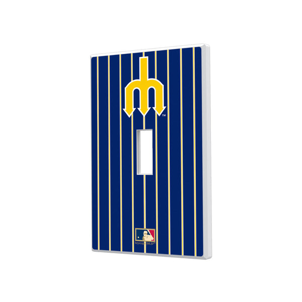 Seattle Mariners 1977-1980 - Cooperstown Collection Pinstripe Hidden-Screw Light Switch Plate