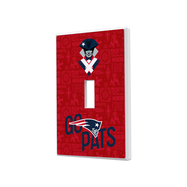 New England Patriots 2024 Illustrated Limited Edition Hidden-Screw Light Switch Plate